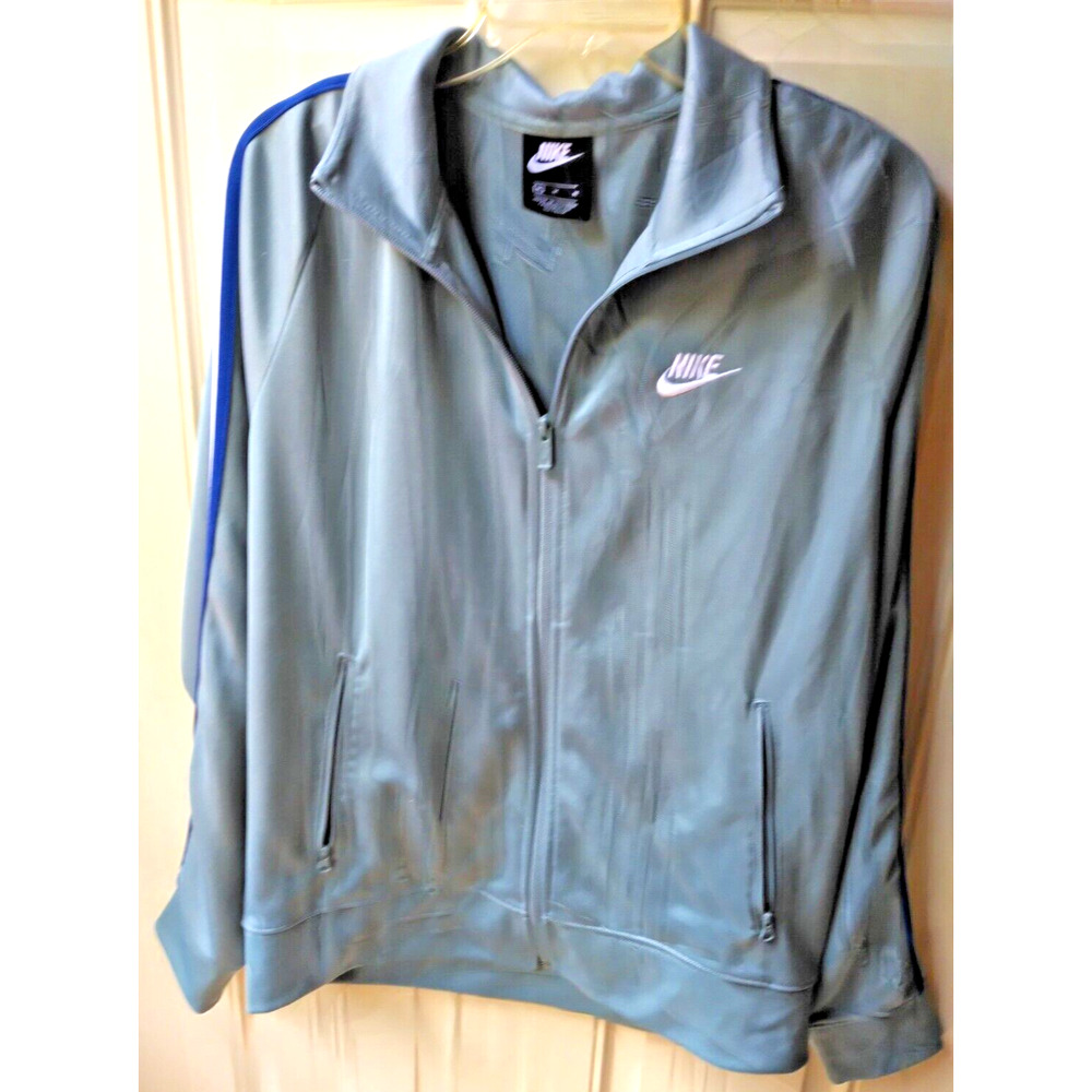 Nike Knit Sportswear Track Jacket Men's Medium Grey Warm Up Jacket N98 Aviator